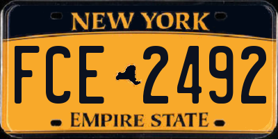 NY license plate FCE2492