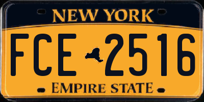 NY license plate FCE2516