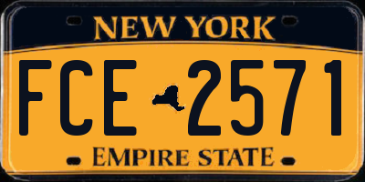 NY license plate FCE2571