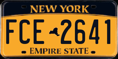 NY license plate FCE2641