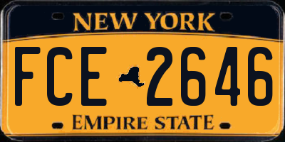 NY license plate FCE2646