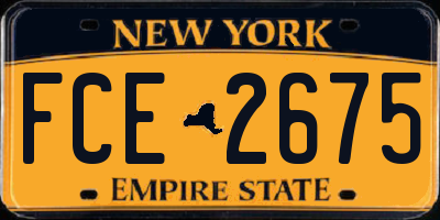 NY license plate FCE2675