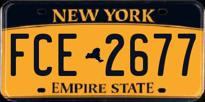 NY license plate FCE2677