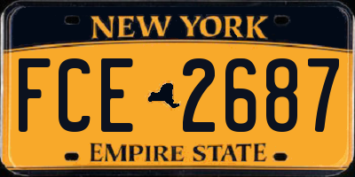 NY license plate FCE2687