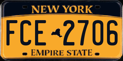 NY license plate FCE2706