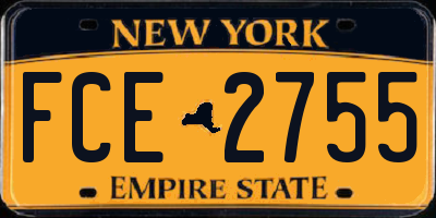 NY license plate FCE2755