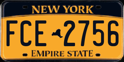 NY license plate FCE2756