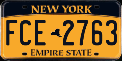NY license plate FCE2763