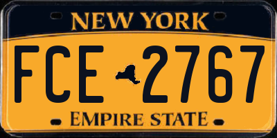 NY license plate FCE2767