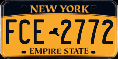 NY license plate FCE2772