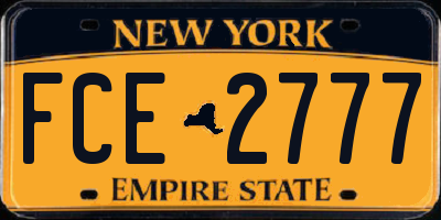 NY license plate FCE2777