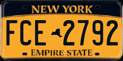 NY license plate FCE2792