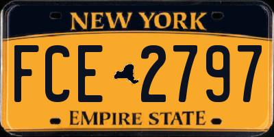 NY license plate FCE2797