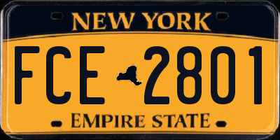 NY license plate FCE2801
