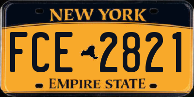 NY license plate FCE2821