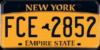 NY license plate FCE2852
