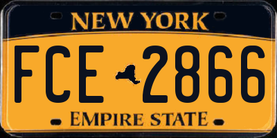 NY license plate FCE2866