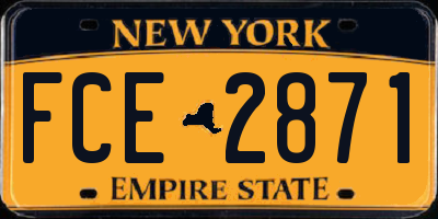 NY license plate FCE2871
