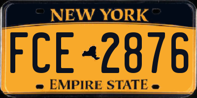 NY license plate FCE2876