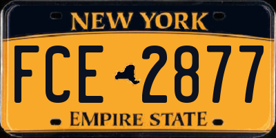 NY license plate FCE2877