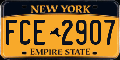 NY license plate FCE2907