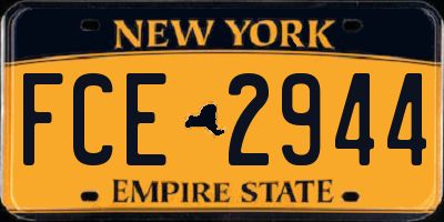 NY license plate FCE2944