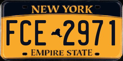 NY license plate FCE2971