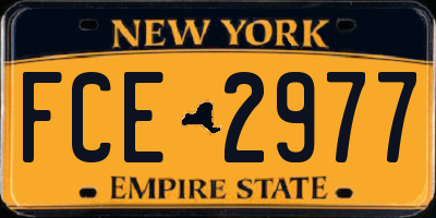 NY license plate FCE2977