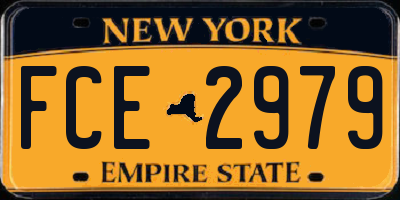 NY license plate FCE2979