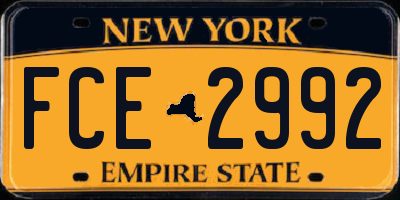 NY license plate FCE2992