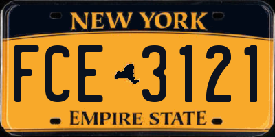 NY license plate FCE3121