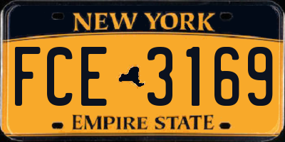 NY license plate FCE3169