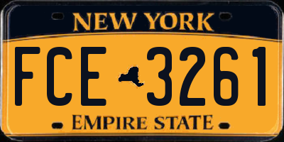 NY license plate FCE3261