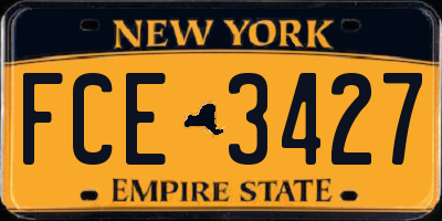 NY license plate FCE3427