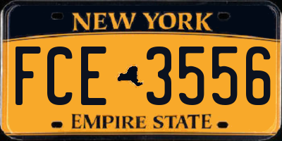 NY license plate FCE3556