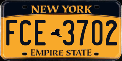NY license plate FCE3702