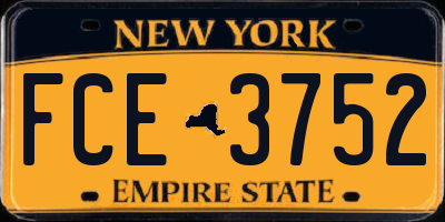 NY license plate FCE3752