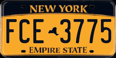 NY license plate FCE3775