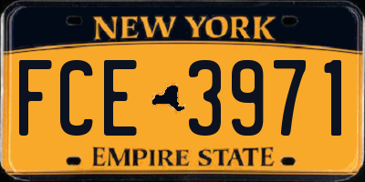 NY license plate FCE3971