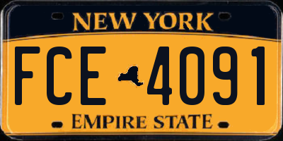 NY license plate FCE4091