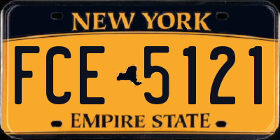NY license plate FCE5121