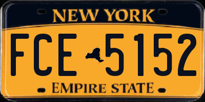NY license plate FCE5152