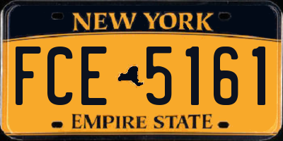 NY license plate FCE5161