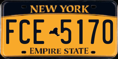 NY license plate FCE5170