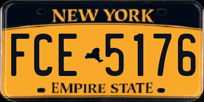 NY license plate FCE5176