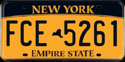 NY license plate FCE5261