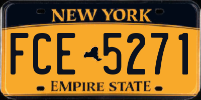 NY license plate FCE5271