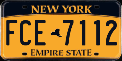 NY license plate FCE7112