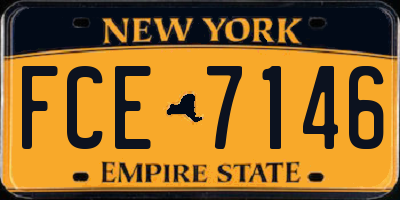 NY license plate FCE7146