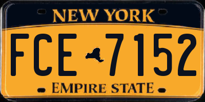 NY license plate FCE7152